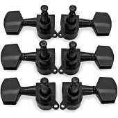 Gear4Music Guitarworks Tuning Machines 3-A-Side Hex Keys Black