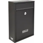 AWTOOLS AW75031 - Brievenbus - Metaal - Zwart - Met Sleutel