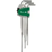 Fortis Inbussleutelset 1,5-10mm Lang - 9 Stuks
