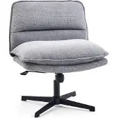 Hjh LIVING Draaistoel Schneidersitz / Loungefauteuil Criss Cross 20 Stof donkergrijs