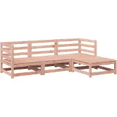 vidaXL 4-delige Loungeset massief douglas vurenhout