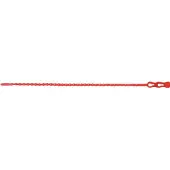 SAPISELCO CLICKTIE kabelbinders, herbruikbaar, L 500 x B 5,6 mm, PE rood, kogelsluiting, trekbelasting 275N, 100 stuks