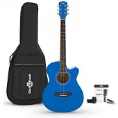 Gear4Music Single Cutaway Electro Acoustic Guitar & Accessory Pack by Blue