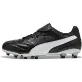 Puma King Liga Gras / Kunstgras Voetbalschoenen (MG) Zwart Zilver Wit