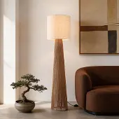 LumenXL Vloerlamp Papira met linnen kap