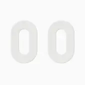 NUDA sleutelplaatjes 26×42 mm wit