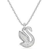 Swarovski Ketting 'Swan' zilver / transparant