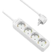 Allteq Stekkerdoos - 4x Type F - wit of zwart