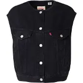 Levi's Bodywarmer 'Collarless Shrunken '90s Trucker Vest' black denim