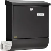 Burg wachter Krantenrol Vario 86720 - Staal - Zwart - 38,5x43x12cm