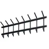 De Bommel Meubelen Kapstok Tubo - 90 cm - 2x 8 haken - metaal Donkergrijs