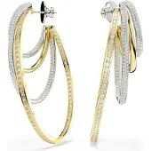 Swarovski oorsieraden Hyperbola 5691618 | sieraden met zilver en goud kleuraccent en glinsterende zirkonia kristallen voor een luxe uitstraling