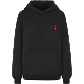 Miss Tee Sweatshirt 'Queen Card' bloedrood / zwart