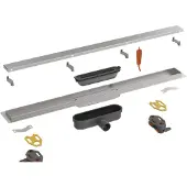 Easy drain Compact Clean douchegoot 70cm Betegelbaar rooster Brushed Stainless Steel