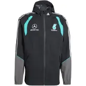 Adidas Functionele jas 'Mercedes-AMG Petronas Formel 1 Team Mechanics' turquoise / grijs / zwart