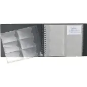 Exacompta 5x Exactive Visitekaarthouder met uitneembare pochetten Exacard - 240 kaarten - 20x25cm - Zwart - 75134E