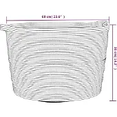 vidaXL Wasmand Ø 55x36 cm katoen beige en wit