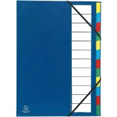 Exacompta 6x Sorteermap Harmonika OrdonatorSorteermap met uitrekbare rug en elastosluiting - 12 Indelingen - Geassorteerd - 55340E