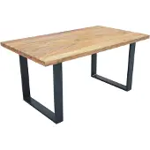 Riess Massief houten eettafel IRON CRAFT 160cm bruin zwart Sheesham stone afwerking Industrieel - 39868