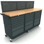 Kippers Rijssen Verrijdbare werkbank 3x 7 laden kast incl. gereedschapswand