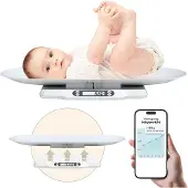 Gatson Babyweegschaal met App - Tot 30kg - Inclusief Meetlint -