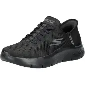 SKECHERS Dames Go Walk Flex Hands Free Slip-Ins - Grand Entry Sneakers, Zwart, 8.5 US