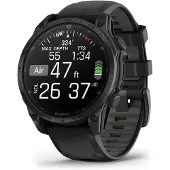 Garmin - Horloges - Fenix 8 Amoled 47mm Sapphire Titane/Carbon Gray voor Unisex van Siliconen - Zwart