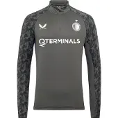 Castore Feyenoord Trainingstrui 1/4-Zip 2025-2026 Donkergrijs Wit