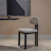 Giga Meubel Eetkamerstoel Noor Beige/Zwart