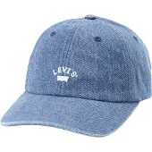 Levi's Pet 'Lazy Girl Logo Cap' blauw denim / bloedrood / wit