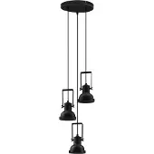 Nova Luce Hanglamp Ruvi 3-lichts zwart