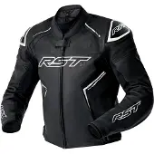Rst S1 D3O, leren jas geperforeerd ,Zwart/Wit ,XXL