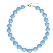 Manfield Lichtblauwe kralenketting | Maat adult