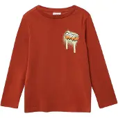 s.Oliver Shirt beige / oranjerood / wit