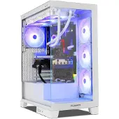 NOX Hummer Glock, Midi-toren, PC-behuizing, Wit, ATX, ITX, Micro ATX, Kat, Gehard glas, Gaming