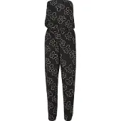 Urban Classics Jumpsuit zwart / wit
