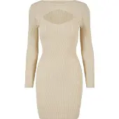 Urban Classics Gebreide jurk sand