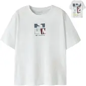Name it KIDS T-shirt Wit Jongens Katoen Ronde hals Backprint - maat 116