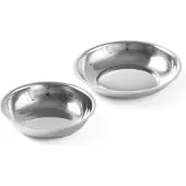 Hendi Set van 6 roestvrijstalen suiker- en slagroomschaaltjes – vaatwasmachinebestendig – ⌀65x(H)20mm