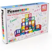 PicassoTiles Artistry Magnetic Tiles Set (pt42) Construction Game 42 Pieces Veelkleurig Kinderen