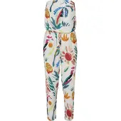 Urban Classics Jumpsuit petrol / oranje / rood / wit