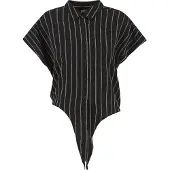 Urban Classics Blouse zwart / wit