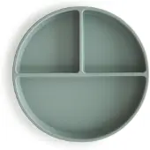 Mushie Bord Siliconen 3-vaks Cambridge Blue