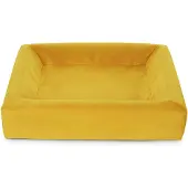 Bia bed royal fluweel hoes voor hondenmand oker -50 60x50x12 cm