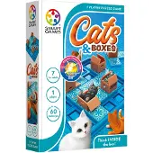 SmartGames Cats & Boxes - Logisch Denkspel - 60 Poezelige Uitdagingen - Compact Solospel voor Kinderen & Volwassenen - Vanaf 7 Jaar