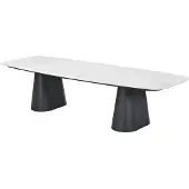 Garden Impressions Noah tuintafel 320x120 cm - donker grijs - verona sand