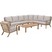 Garden Impressions Ariane loungeset 6-delig - light teak look