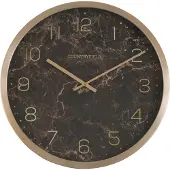 Decostar Wandklok ro Copper L goud/bruin marmer