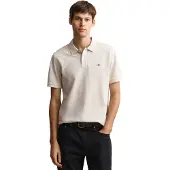 Gant Polo Men Reg Shield SS Pique Polo Seed Melange-XXXXXL