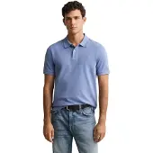 Gant Heren Polo Regular Fit blauw (XL), Casual, Korte mouwen, Biologisch katoen, Duurzaam 2210